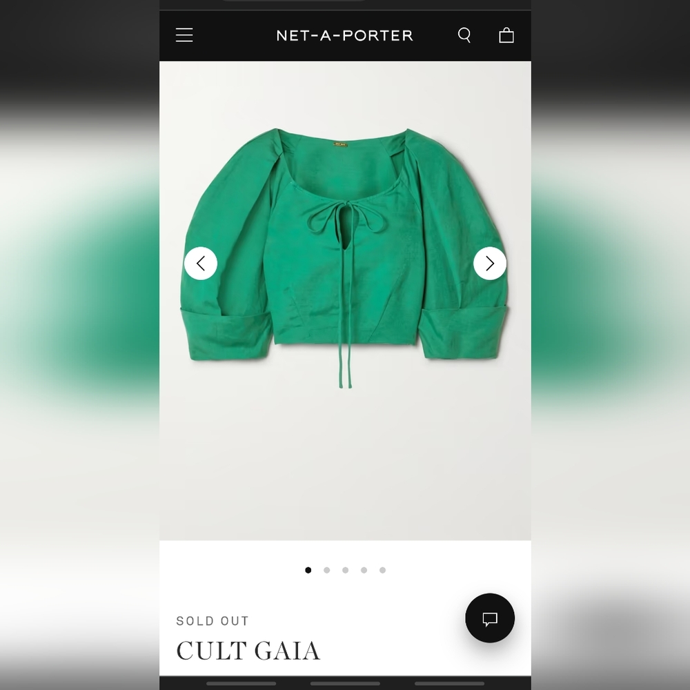 Cult Gaia Johanna cropped linen top